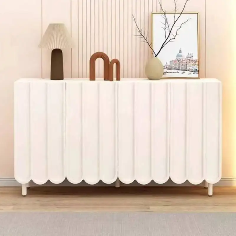 Shoe Rack Cabinet Narrow Entryway - Biała minimalistyczna szafka na buty w