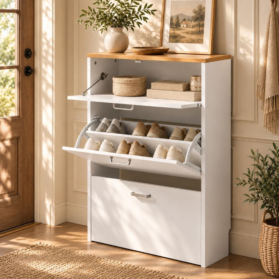 Szafka na buty do przedpokoju, – Shoe Rack Cabinet Narrow Entryway recenzja i cena