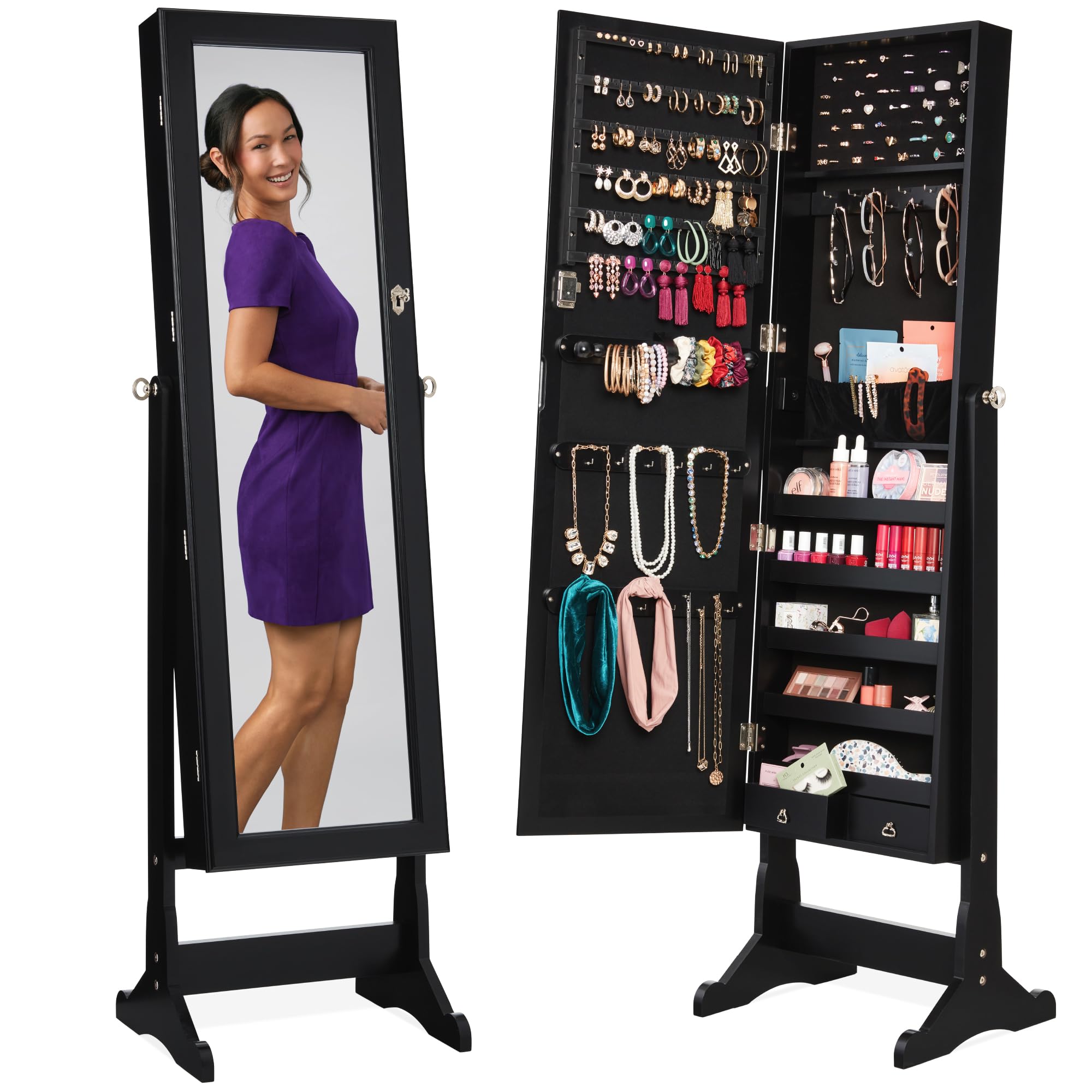 Samodzielna szafka na biżuteri – Full Length Mirror Jewelry Armoire recenzja i cena
