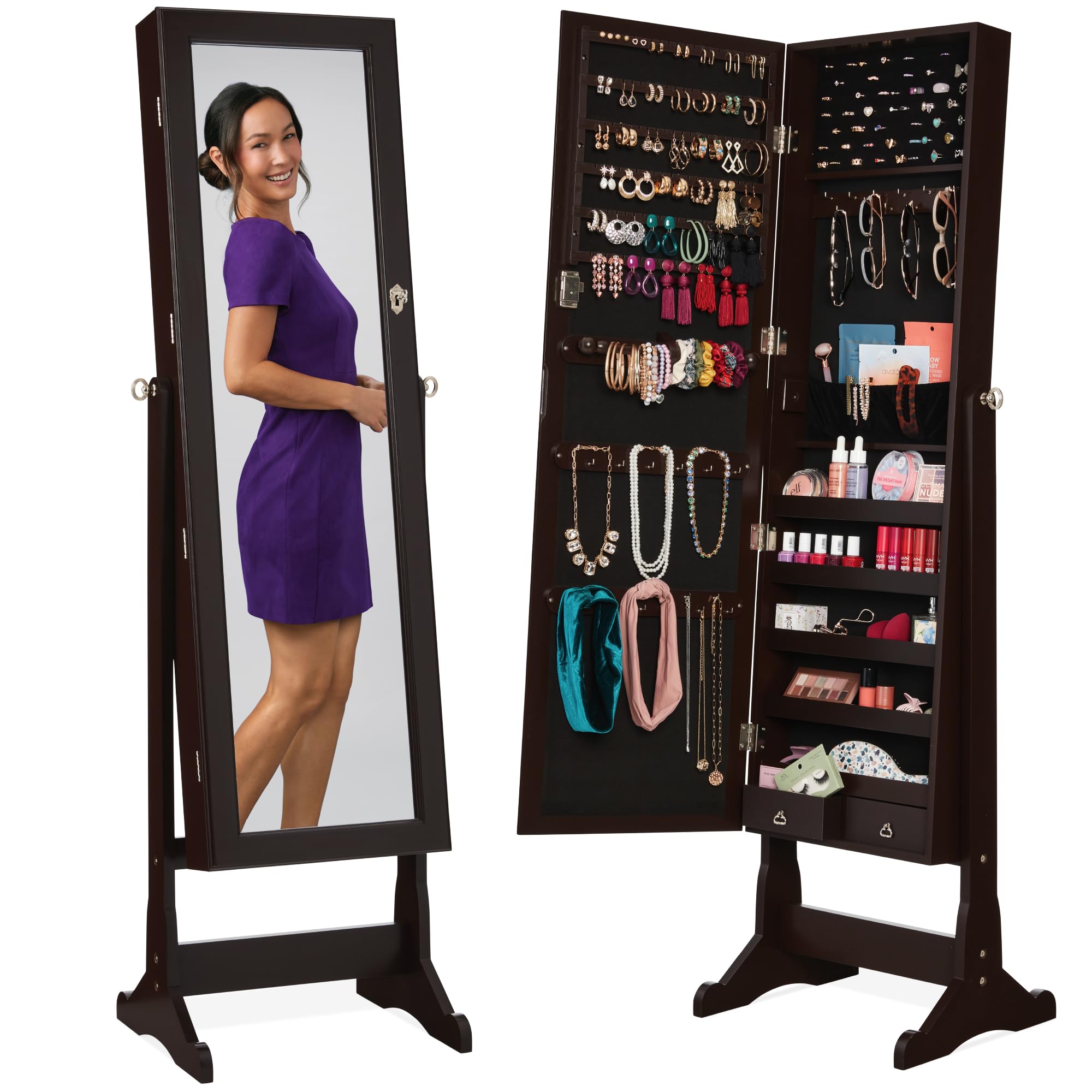 Samodzielna szafka na biżuteri – Full Length Mirror Jewelry Armoire recenzja i cena